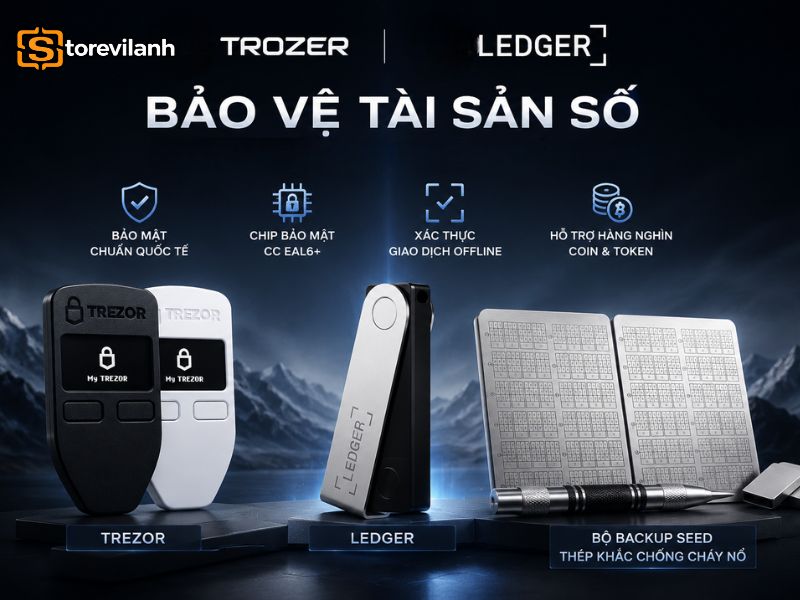 D&ugrave;ng v&iacute; lạnh ch&iacute;nh h&atilde;ng do Storevilanh cung cấp gi&uacute;p bảo vệ Private Key khỏi mọi rủi ro trực tuyến