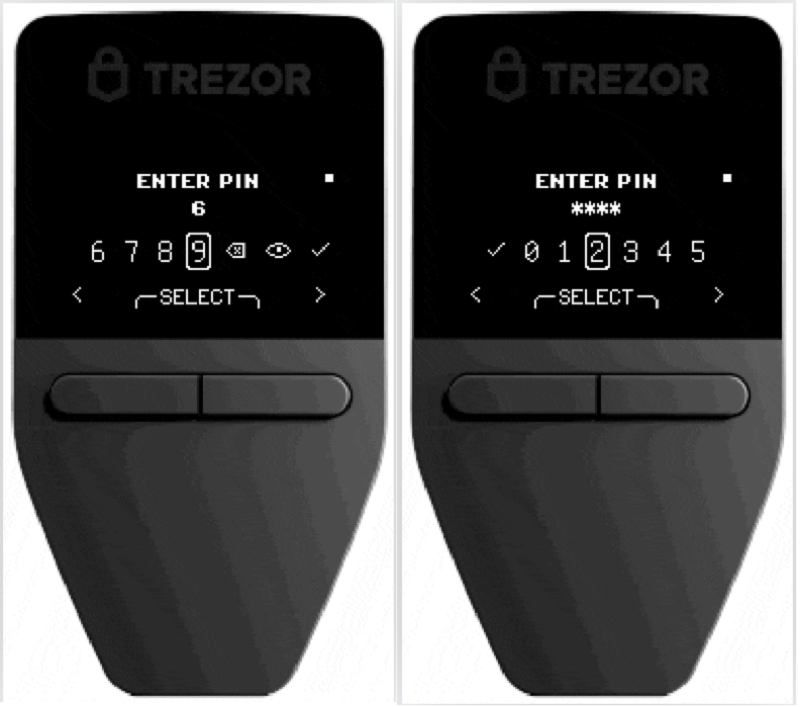 Nhập m&atilde; PIN tr&ecirc;n Trezor Safe 3