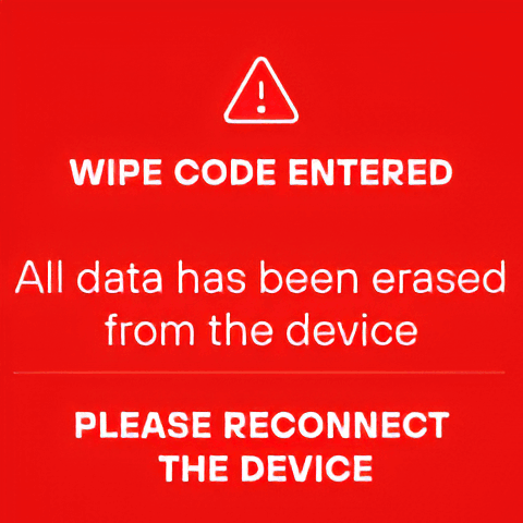 Thiết bị bị x&oacute;a bằng wipe code