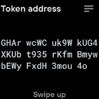 Thiết bị hiển thị địa chỉ tạo token h&atilde;y x&aacute;c minh th&ocirc;ng tin v&agrave; tiếp tục thao t&aacute;c x&aacute;c nhận