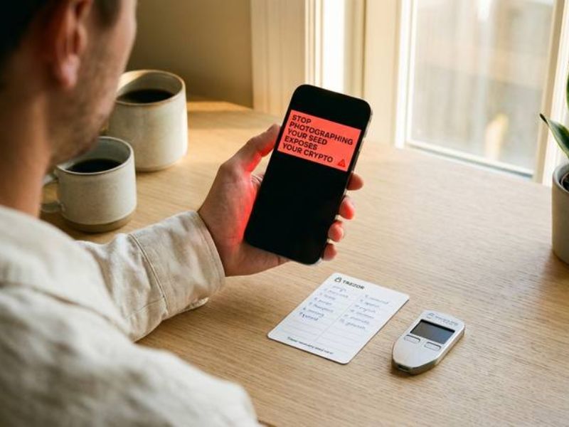 Th&ocirc;ng b&aacute;o Trezor sắp bị v&ocirc; hiệu h&oacute;a thường l&agrave; chi&ecirc;u tr&ograve; phishing nhằm đ&aacute;nh cắp seed phrase v&agrave; th&ocirc;ng tin bảo mật của người d&ugrave;ng