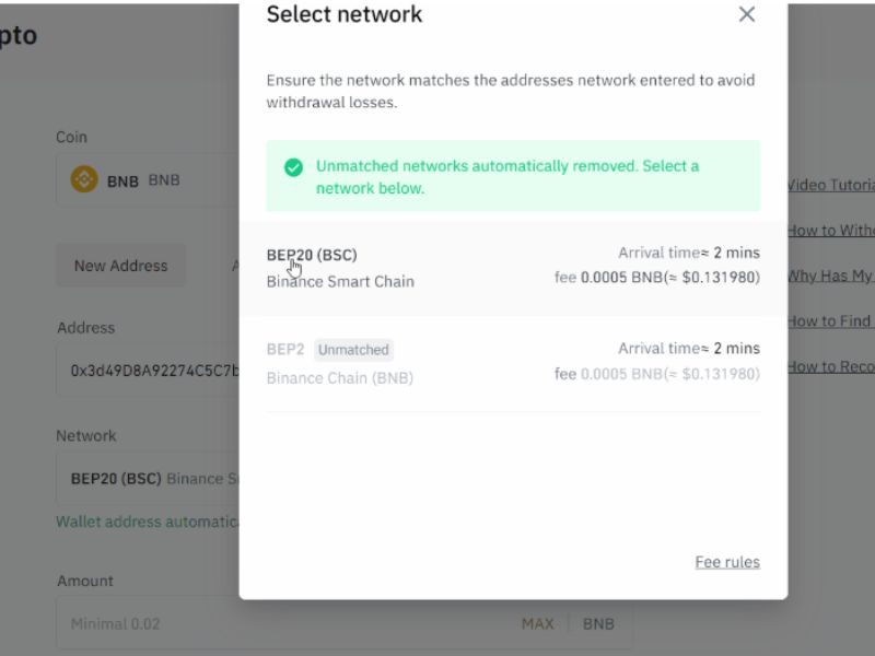 R&uacute;t tiền từ Binance về v&iacute; lạnh Ledger