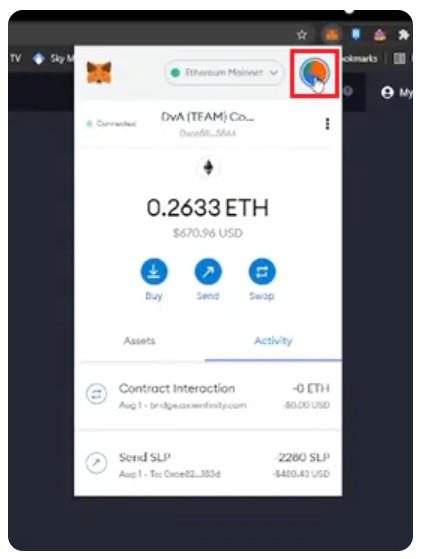Truy cập mục My Account