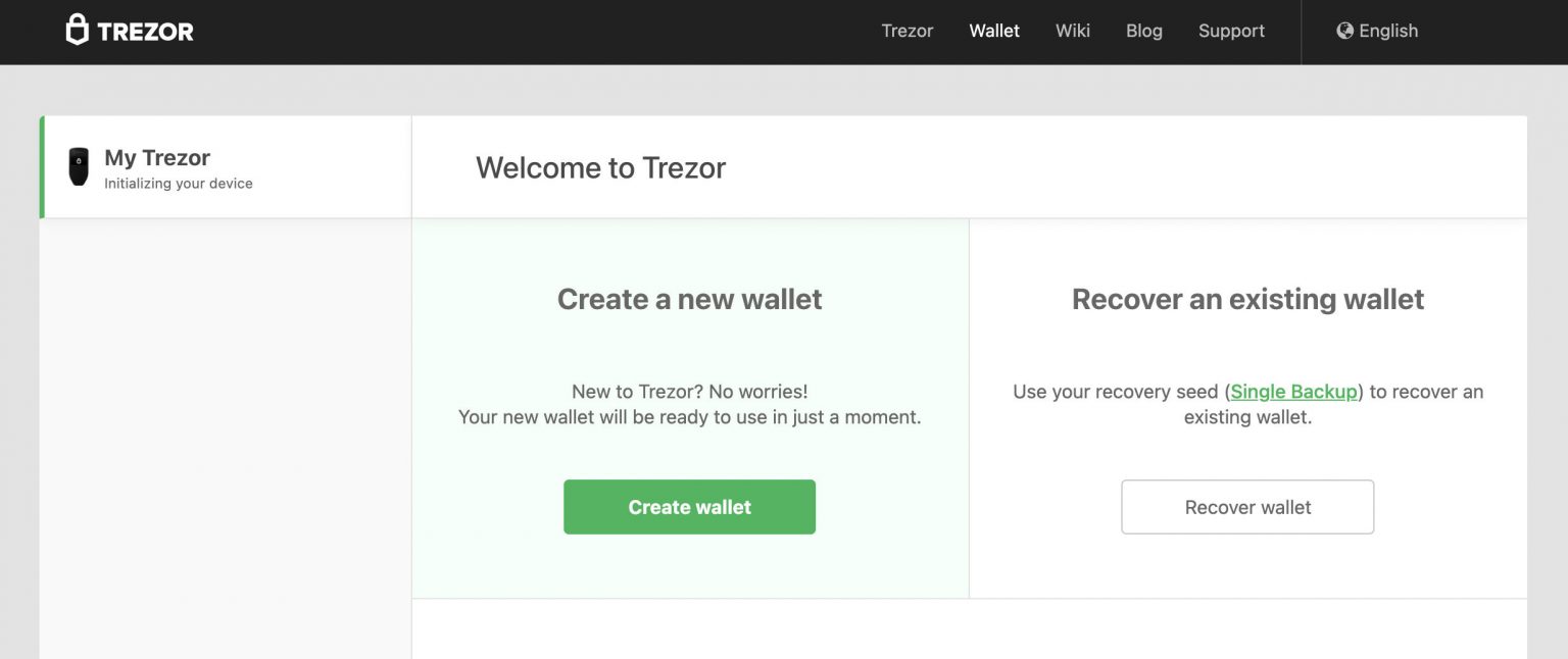 Nhập cụm từ dự ph&ograve;ng v&agrave;o v&iacute; Trezor