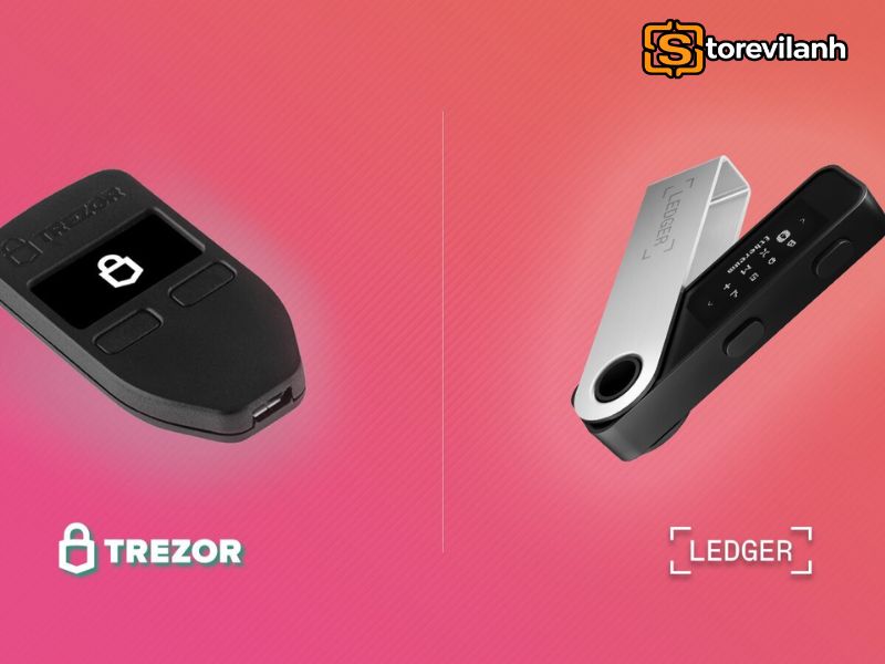 Hai loại v&iacute; lạnh Trezor v&agrave; Ledger kh&aacute;c biệt r&otilde; rệt về thiết kế, h&igrave;nh thức b&ecirc;n ngo&agrave;i