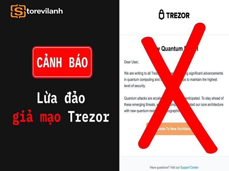 Lừa đảo giả mạo Trezor máy tính lượng tử - Cảnh báo rủi ro