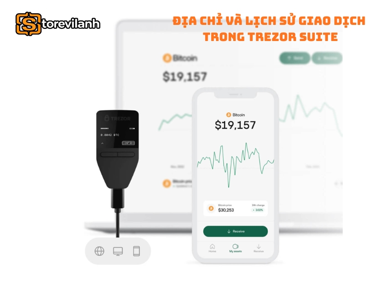 Tìm hiểu về địa chỉ và lịch sử giao dịch trong Trezor Suite