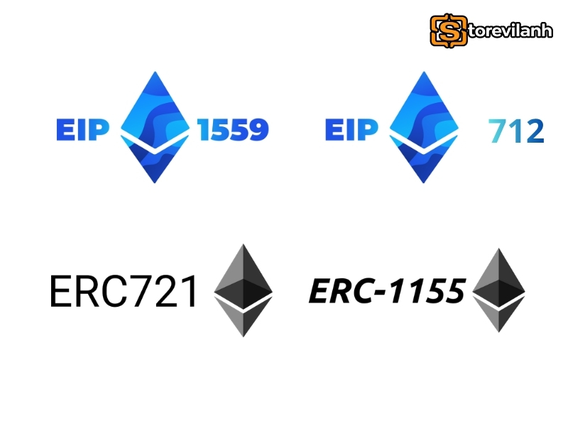 Trezor hỗ trợ c&aacute;c chuẩn Ethereum như EIP-1559, EIP-712 v&agrave; NFT ERC-721, ERC-1155