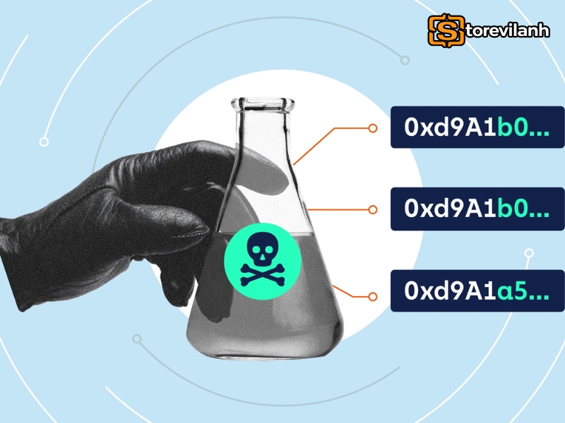 Address poisoning đ&aacute;nh lừa người d&ugrave;ng sao ch&eacute;p nhầm địa chỉ v&iacute; giả để chuyển t&agrave;i sản