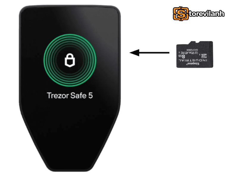 Lắp thẻ MicroSD v&agrave;o Trezor Safe 5