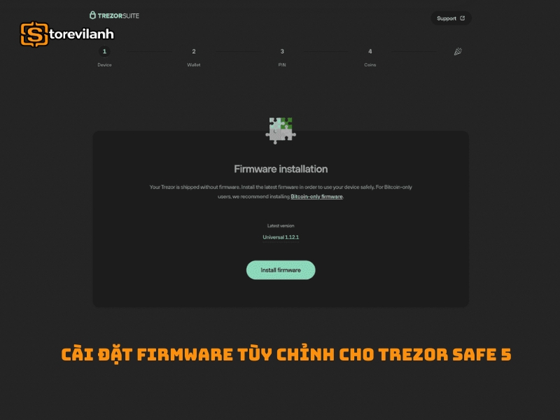 Hướng dẫn cài đặt firmware tùy chỉnh cho Trezor Safe 5