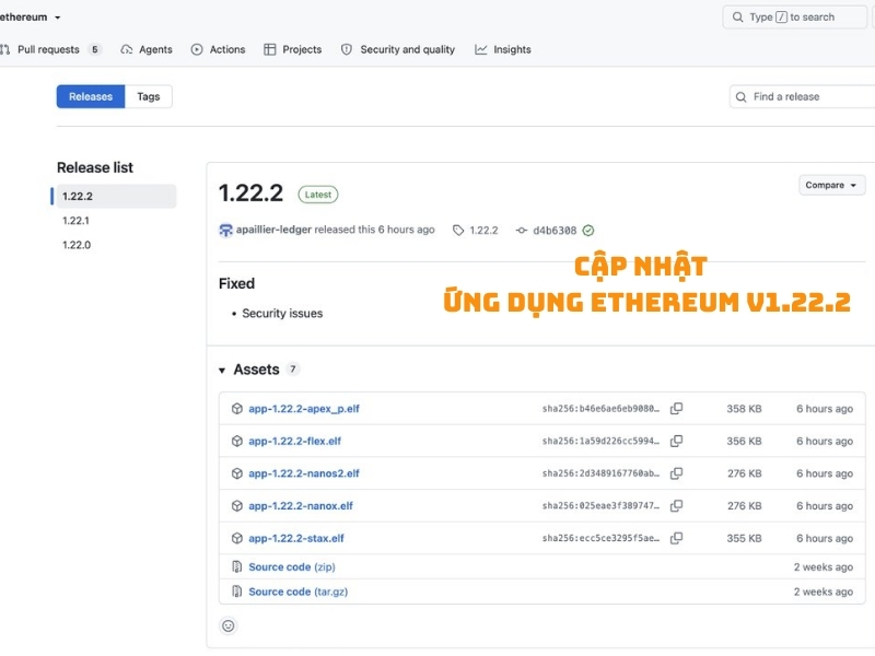 Hướng dẫn cập nhật ứng dụng ETH trên Ledger Live tăng bảo mật