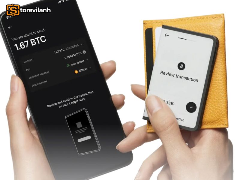 Clear Signing hiển thị r&otilde; th&ocirc;ng tin giao dịch tr&ecirc;n Ledger để kiểm tra trước khi k&yacute;