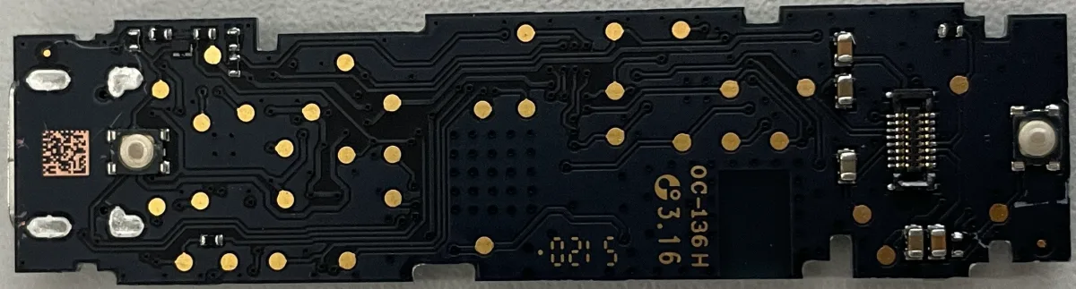 Mặt sau bo mạch Ledger Nano X revision 2 (m&agrave;u đen)